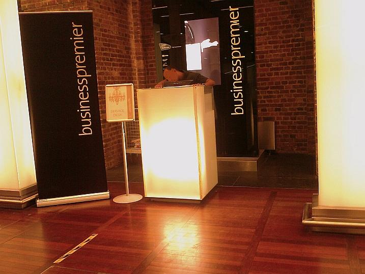 Entrance to the Eurostar lounge in London St Pancras